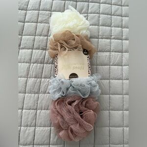 Colorful Exfoliating Bath Loofas Set of Four New